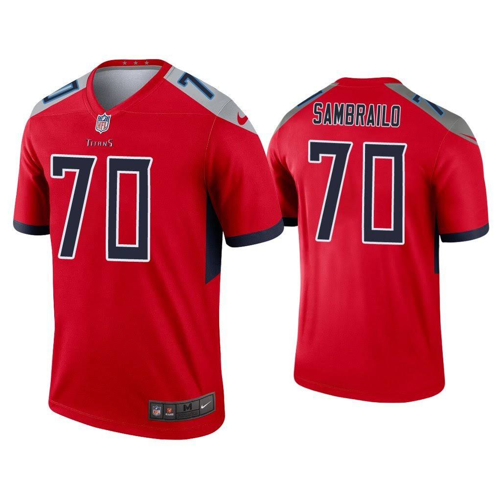 Men Tennessee Titans #70 Ty Sambrailo Nike Red Inverted Legend NFL Jersey